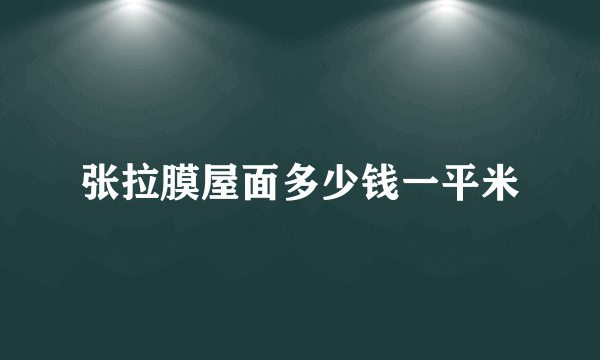 张拉膜屋面多少钱一平米