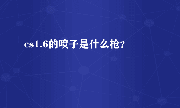 cs1.6的喷子是什么枪？