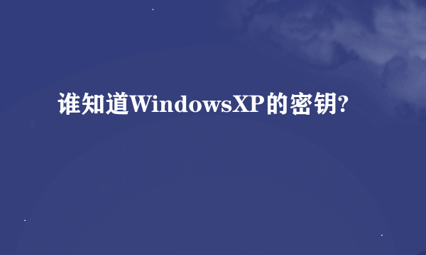 谁知道WindowsXP的密钥?