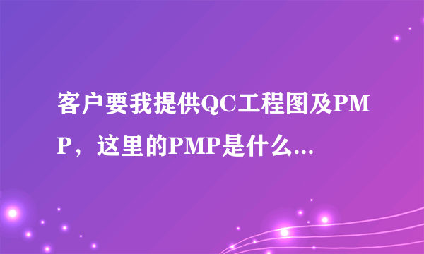 客户要我提供QC工程图及PMP，这里的PMP是什么意思啊？