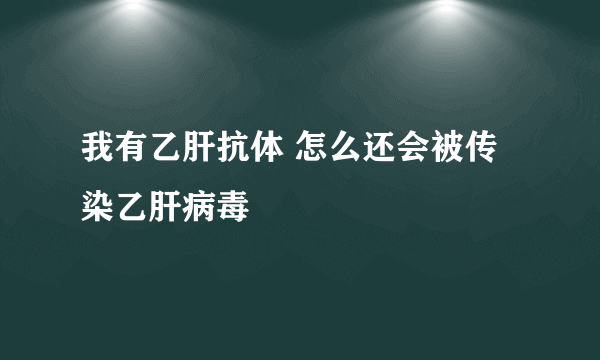 我有乙肝抗体 怎么还会被传染乙肝病毒