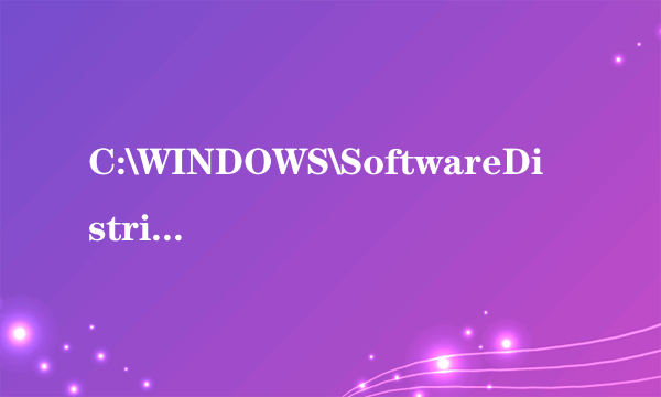 C:\WINDOWS\SoftwareDistribution\Download 这个Download文件夹干什么用的?