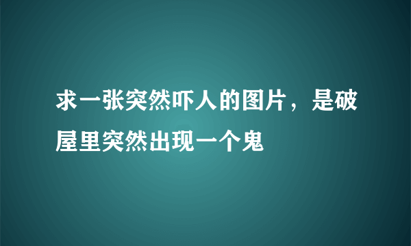 求一张突然吓人的图片，是破屋里突然出现一个鬼