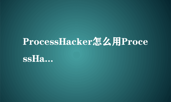 ProcessHacker怎么用ProcessHacker使用方法②