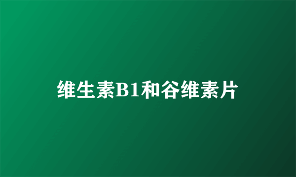 维生素B1和谷维素片