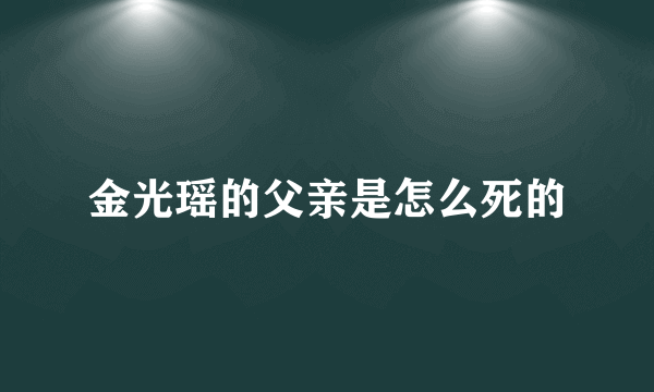 金光瑶的父亲是怎么死的