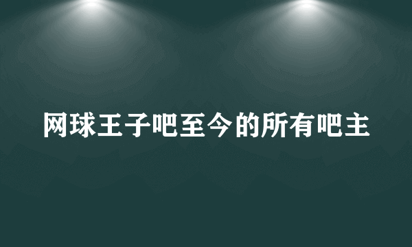 网球王子吧至今的所有吧主