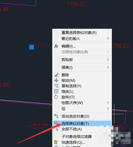 cad中怎么用快捷键选择同一图层