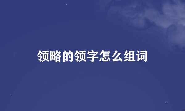 领略的领字怎么组词