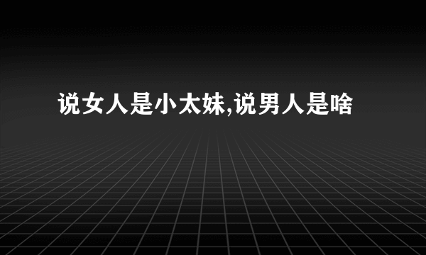 说女人是小太妹,说男人是啥