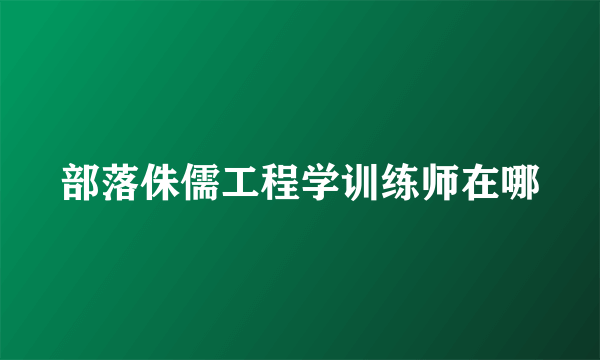 部落侏儒工程学训练师在哪