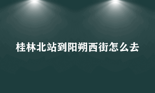 桂林北站到阳朔西街怎么去