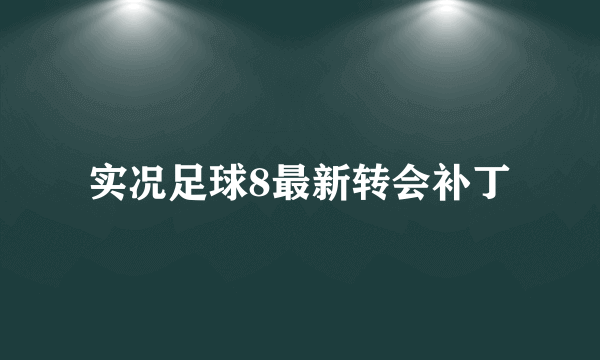 实况足球8最新转会补丁