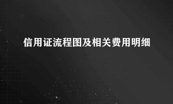 信用证流程图及相关费用明细