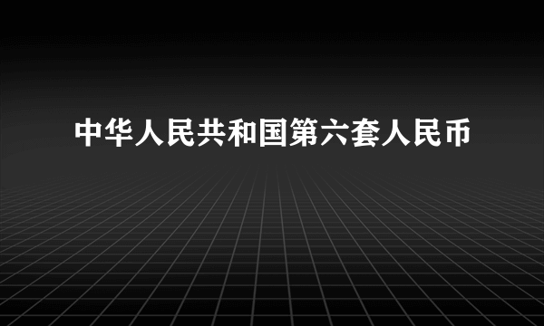 中华人民共和国第六套人民币