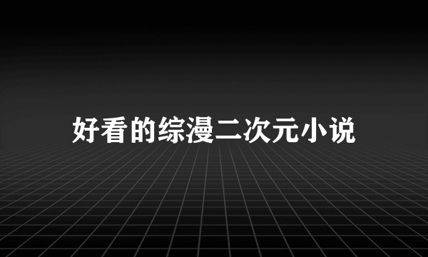 好看的综漫二次元小说