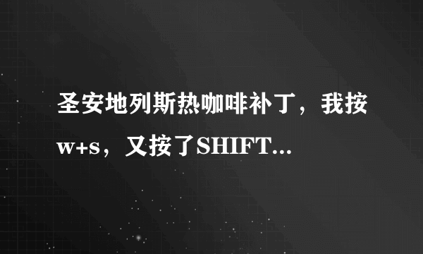 圣安地列斯热咖啡补丁，我按w+s，又按了SHIFT，她的兴奋度怎么不长啊，一直处在三分之二。他们倒是不累。