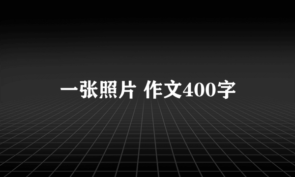 一张照片 作文400字