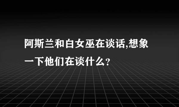 阿斯兰和白女巫在谈话,想象一下他们在谈什么？