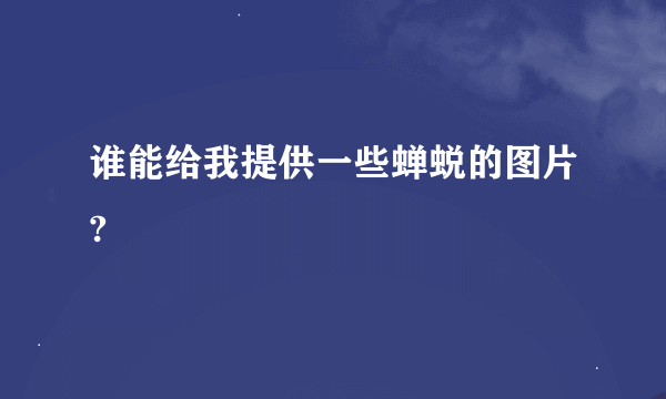 谁能给我提供一些蝉蜕的图片?