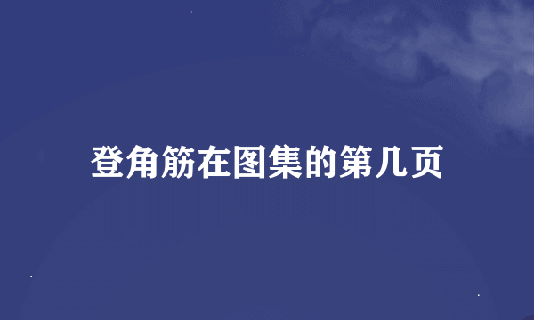 登角筋在图集的第几页