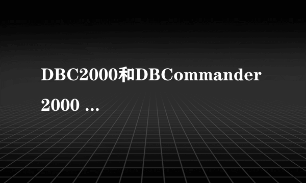 DBC2000和DBCommander 2000 Pro是一个程序吗?