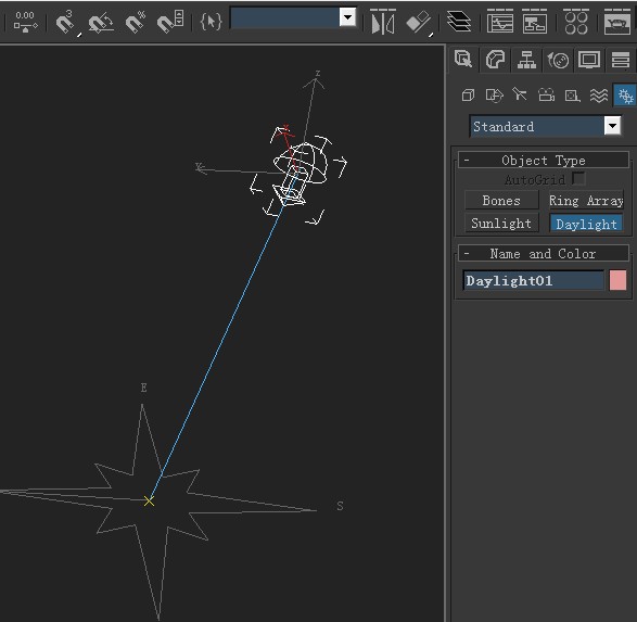 3dmax 2009 中文版 IES太阳光怎么打?