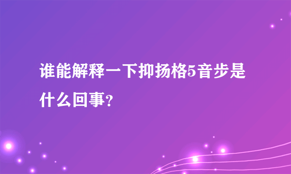 谁能解释一下抑扬格5音步是什么回事？