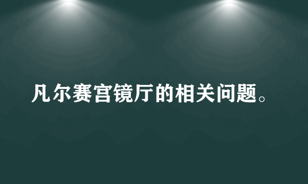 凡尔赛宫镜厅的相关问题。