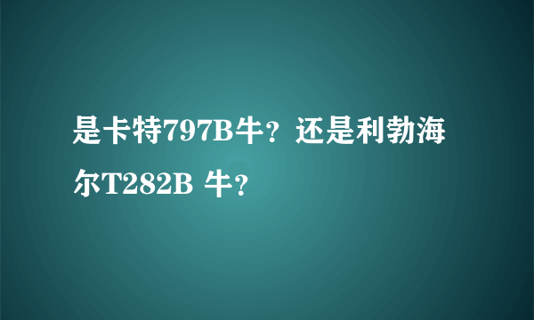 是卡特797B牛？还是利勃海尔T282B 牛？