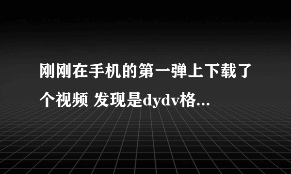 刚刚在手机的第一弹上下载了个视频 发现是dydv格式的文件 可以在电脑上播放吗？？