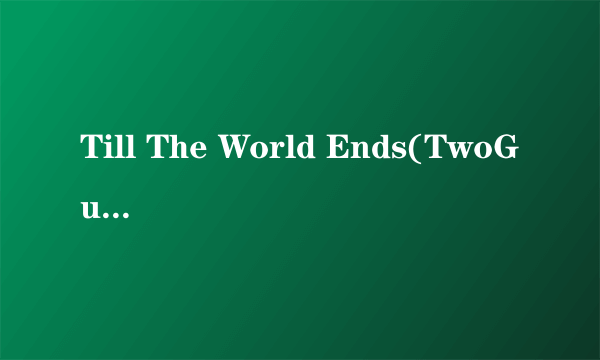 Till The World Ends(TwoGuyz Remix) 歌词