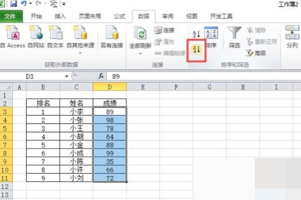 Excel表格怎么排列名次，=rank相同分数排列出的名次总是会少个名次