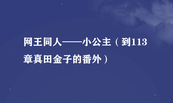 网王同人——小公主（到113章真田金子的番外）