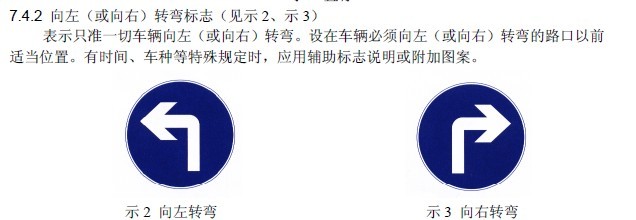 小区门口有个指示标志 向右转弯 能左转吗