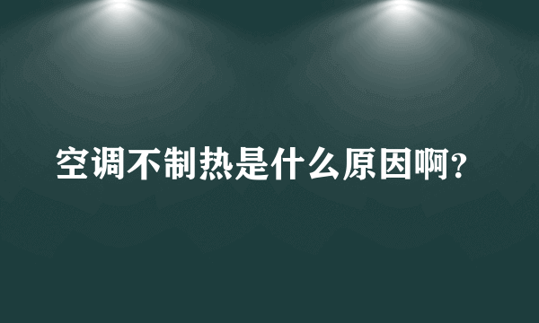 空调不制热是什么原因啊？