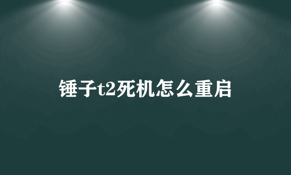 锤子t2死机怎么重启