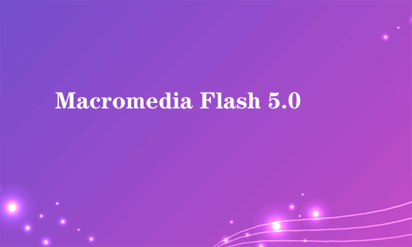 Macromedia Flash 5.0