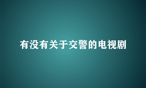 有没有关于交警的电视剧