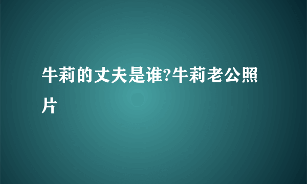 牛莉的丈夫是谁?牛莉老公照片