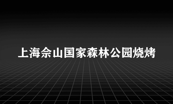 上海佘山国家森林公园烧烤