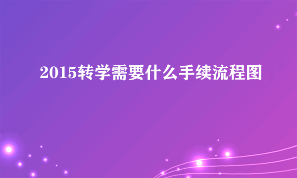 2015转学需要什么手续流程图