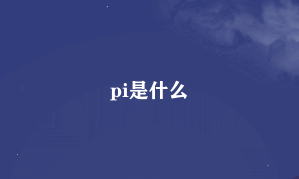 pi是什么