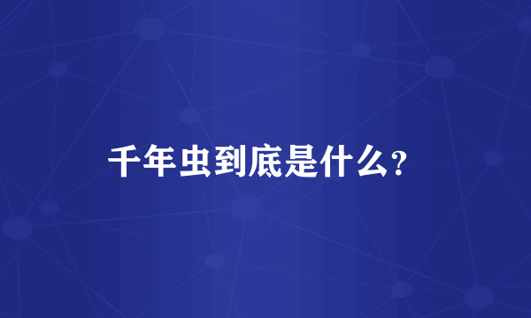 千年虫到底是什么？