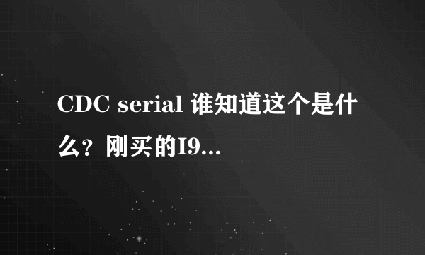 CDC serial 谁知道这个是什么？刚买的I9000 连接不上电脑~怎么回事？怎么解决~具体的~